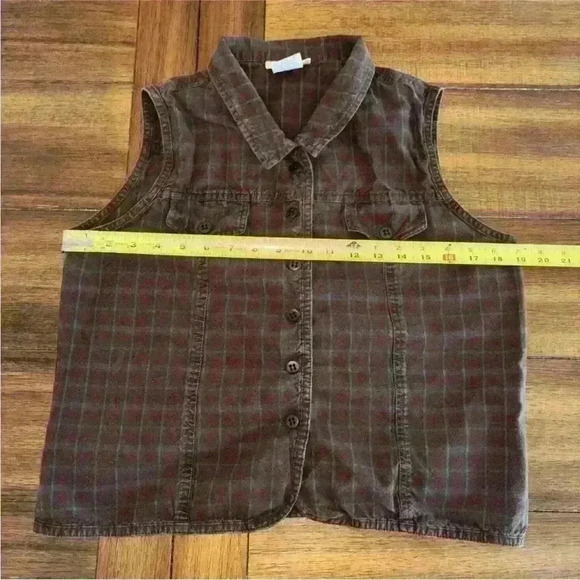 Vintage Maurice's 2 Piece Set Skirt and Button Up Top Plaid Size 8/L - Picture 4 of 15